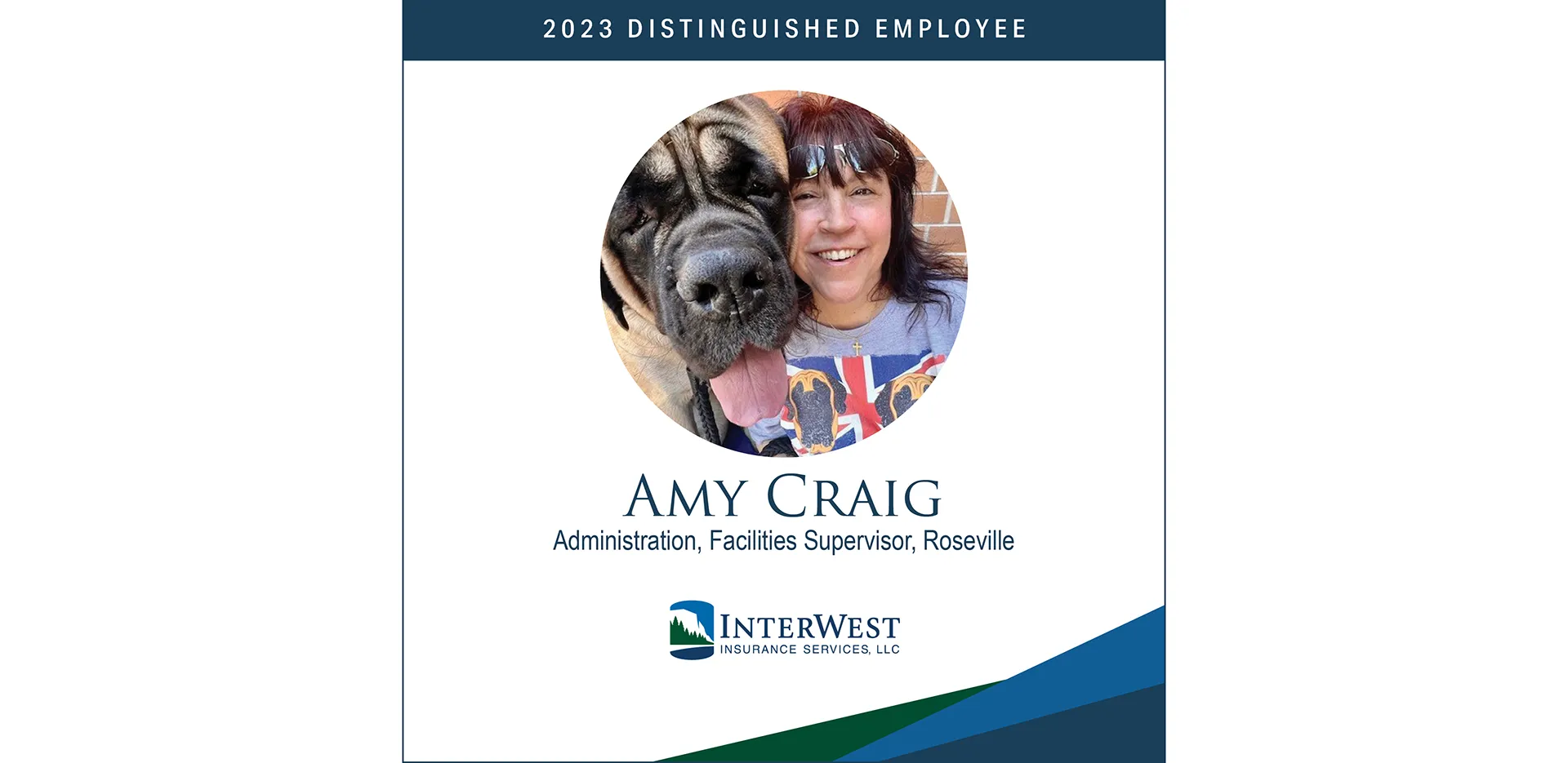 Graphic features distinguished employee award winner Amy Craig.