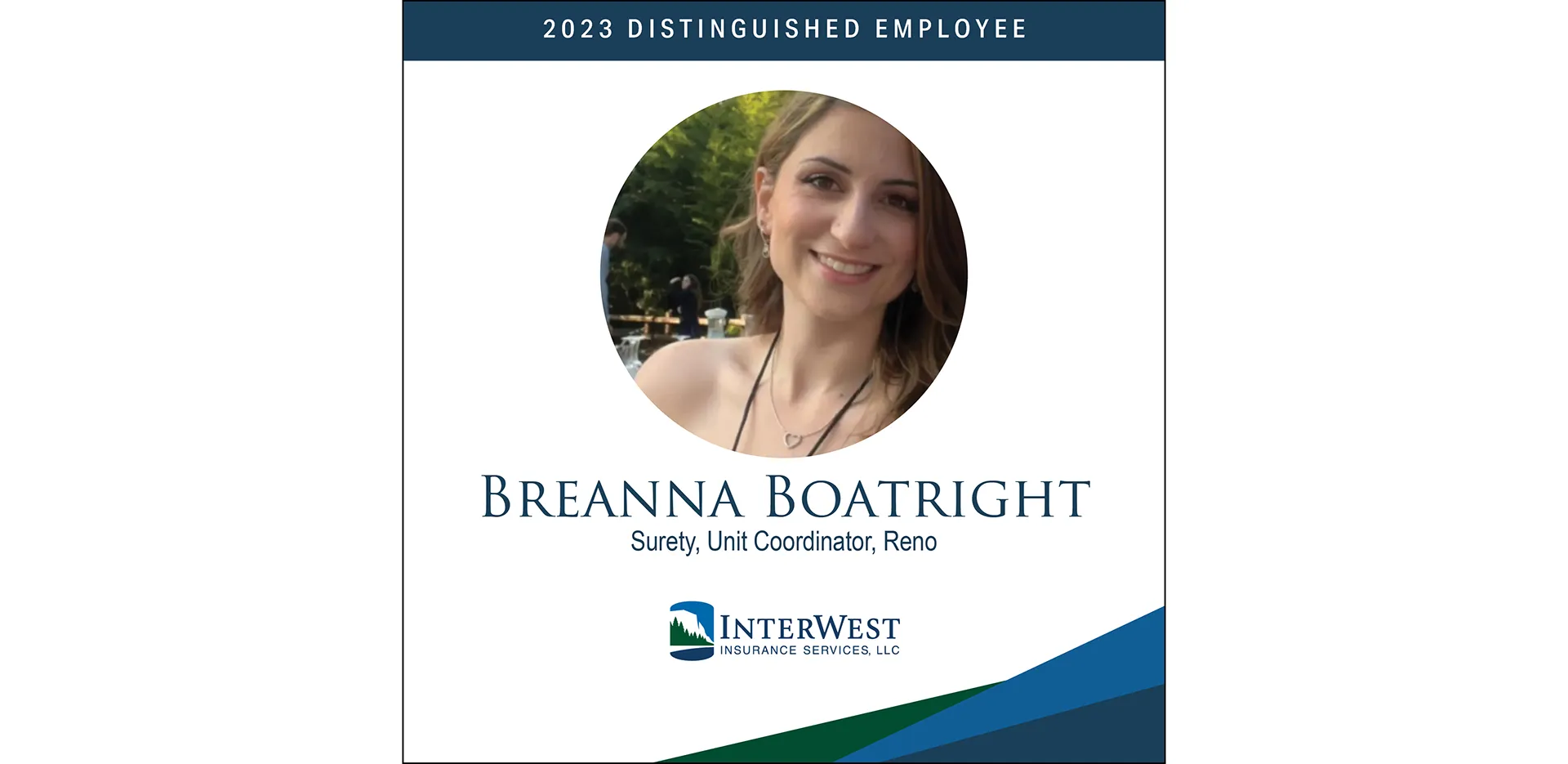 Graphic features distinguished employee award winner Breanna Boatright.