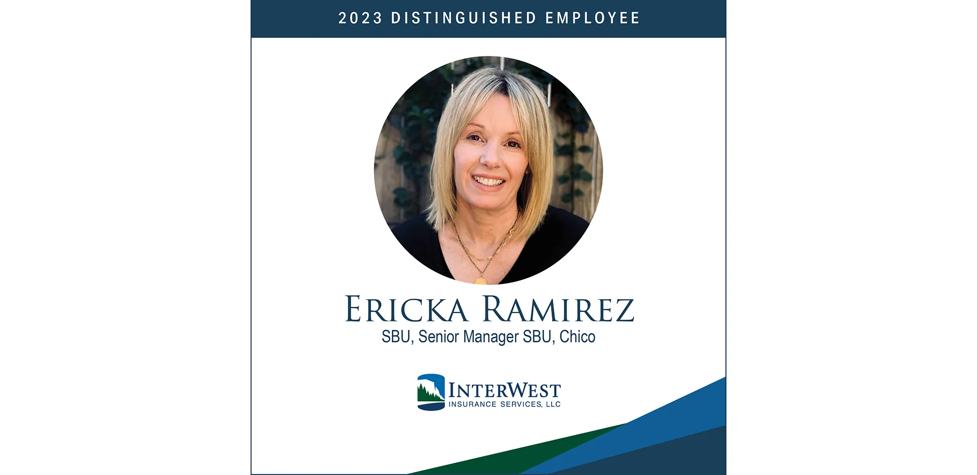 Graphic features distinguished employee award winner Ericka Ramirez.