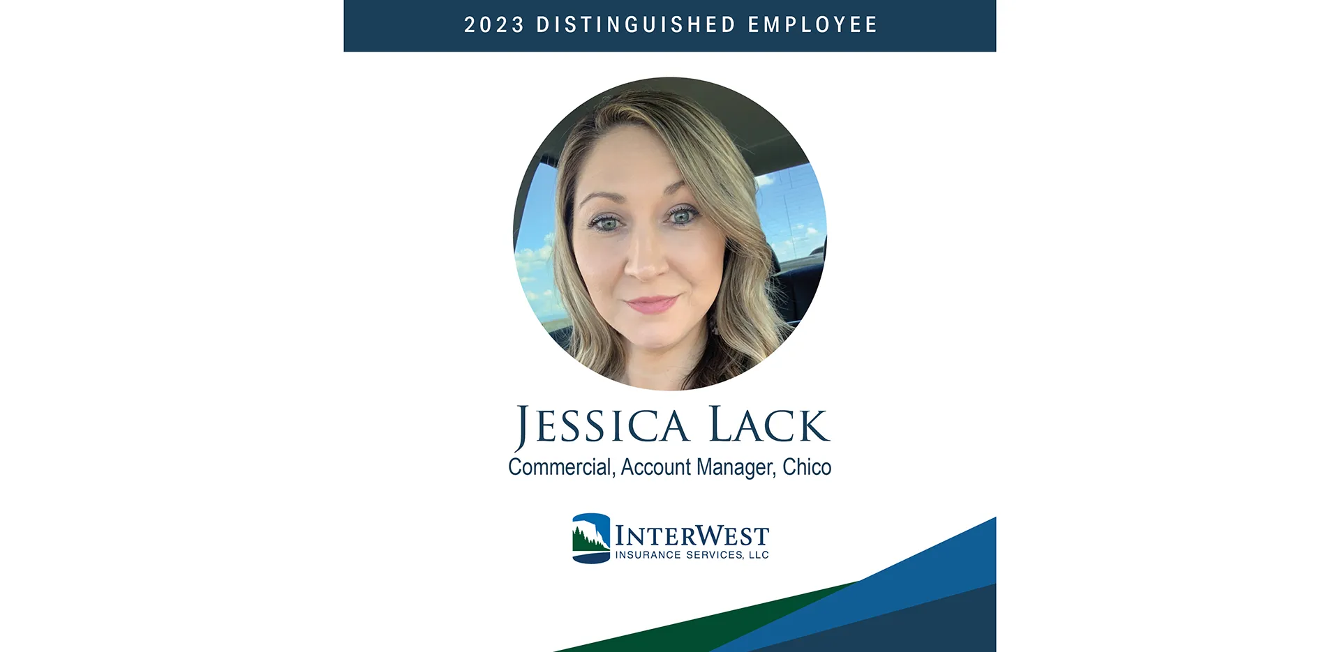 Graphic features distinguished employee award winner Jessica Lack.