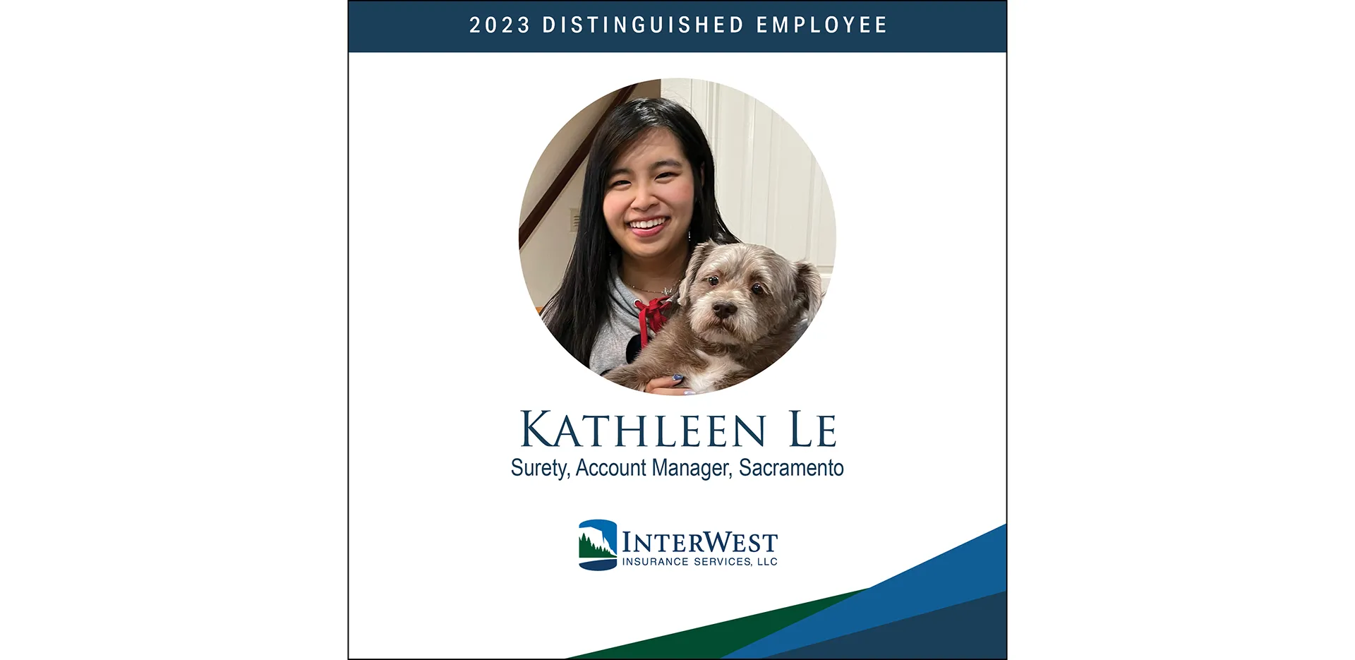 Graphic features distinguished employee award winner Kathleen Le.