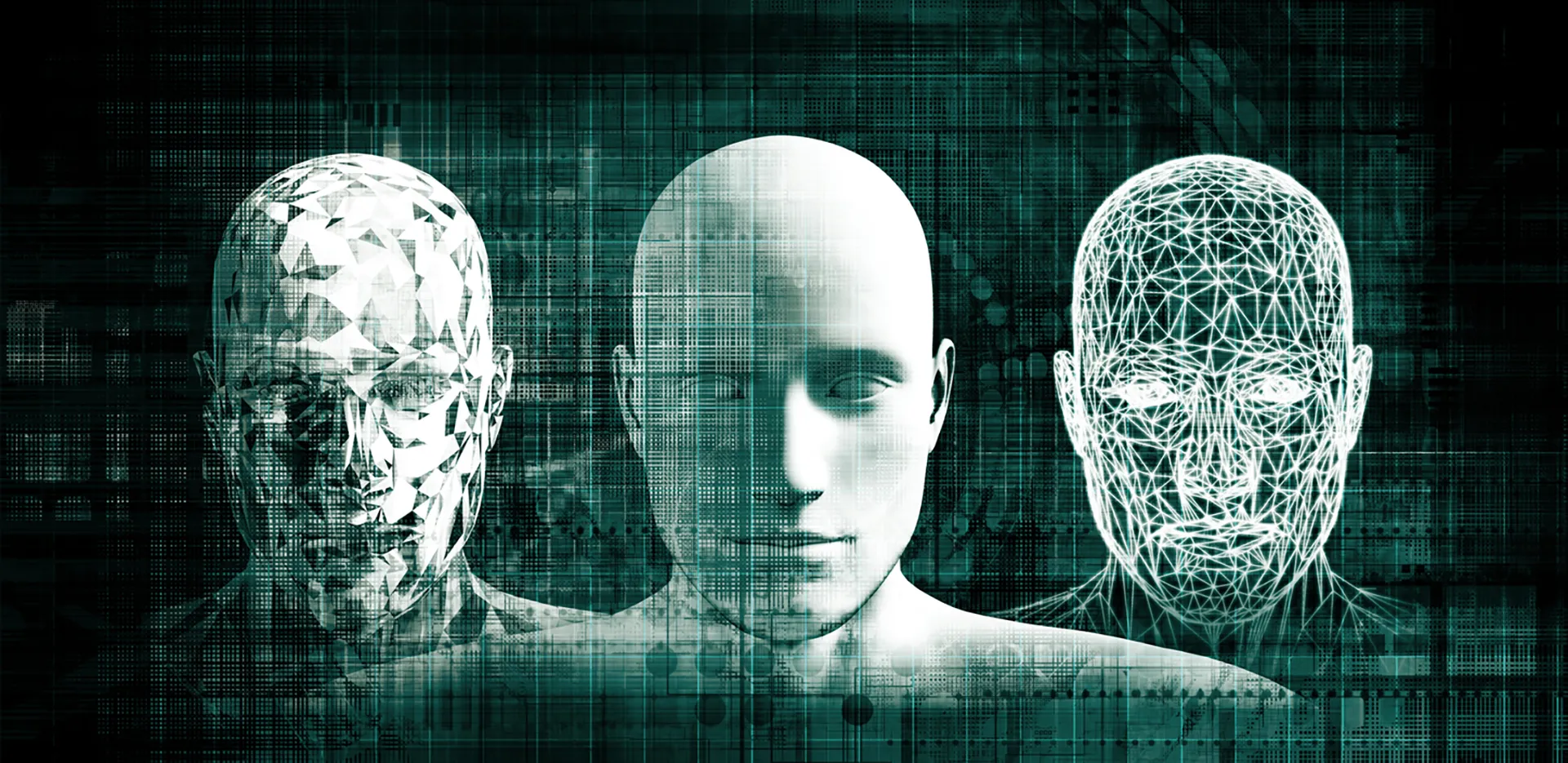 Concept art representing deepfake technology.