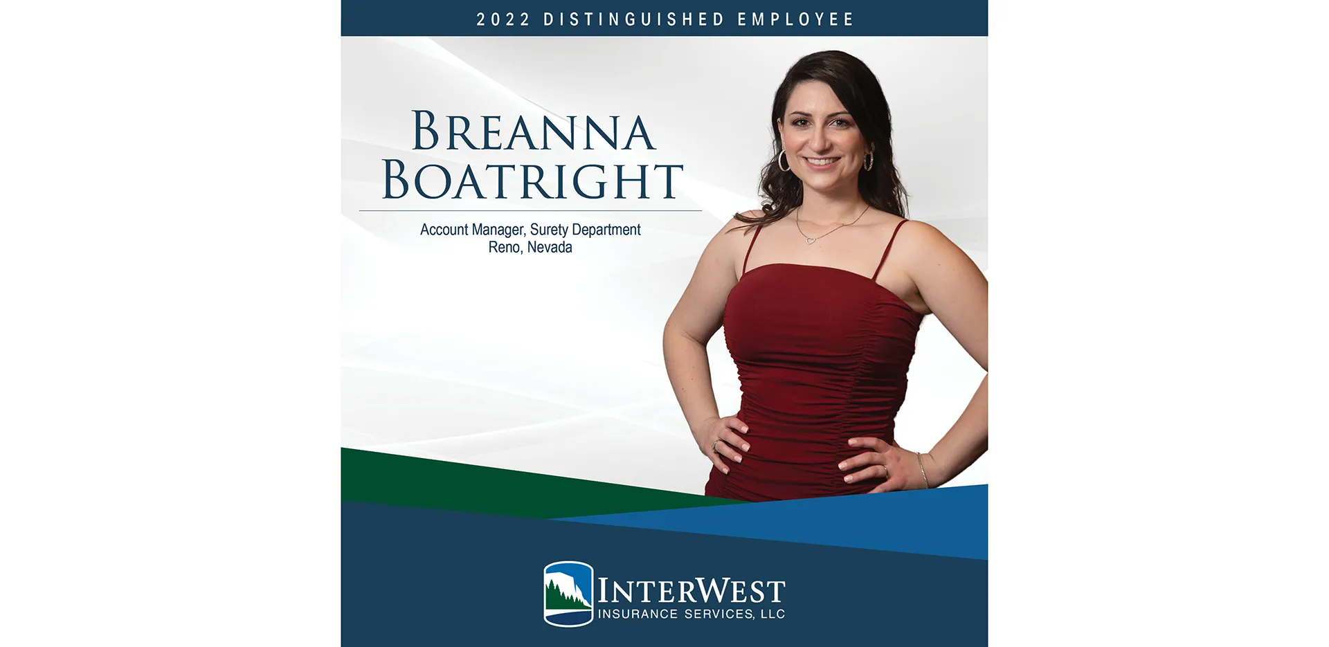 Graphic features distinguished employee award winner Breanna Boatright.