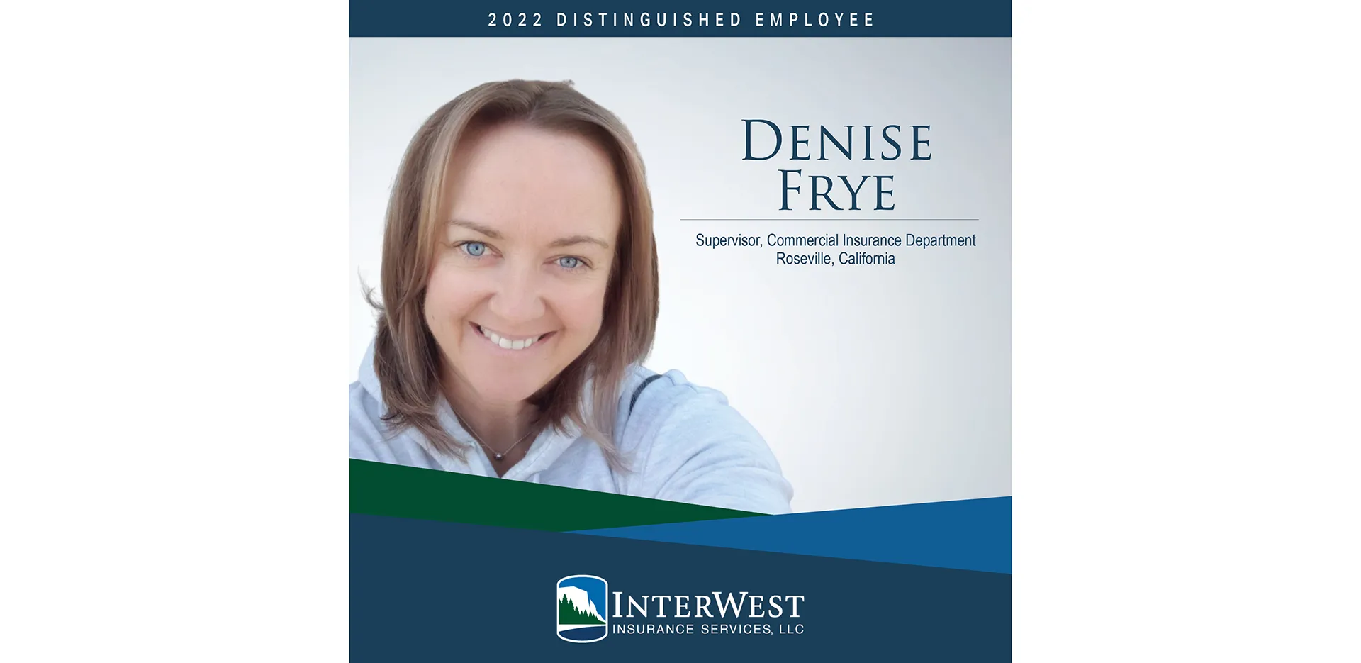 Graphic features distinguished employee award winner Denise Frye.