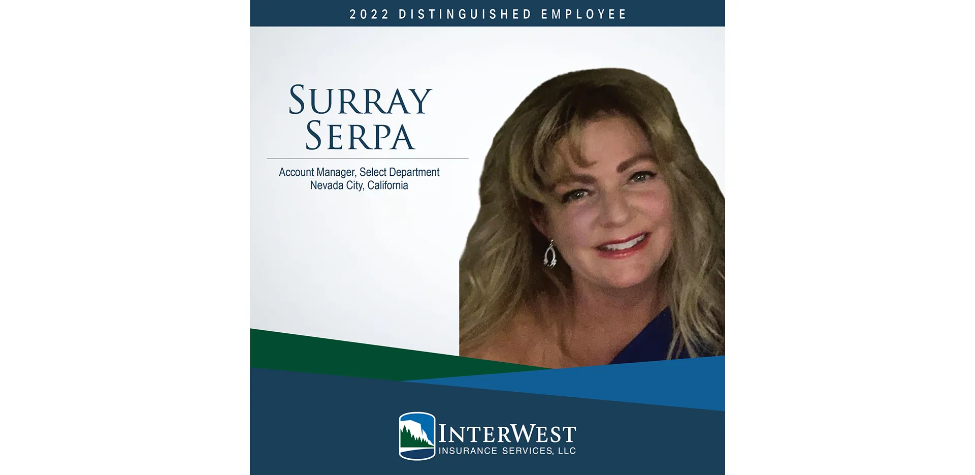 Graphic features distinguished employee award winner Surray Serpa.
