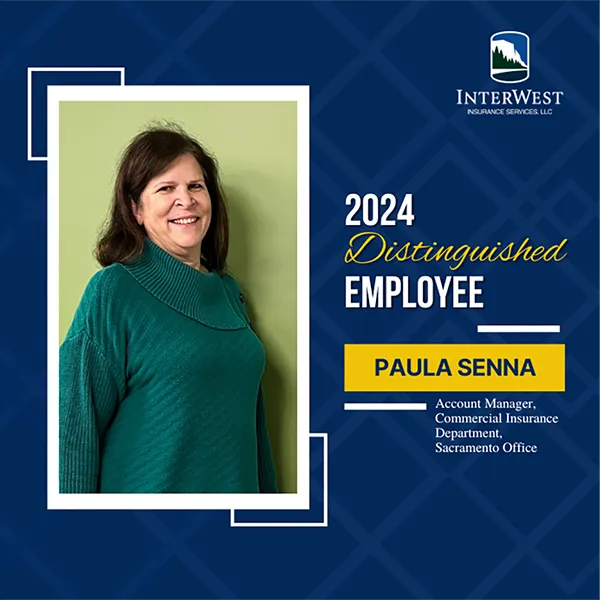 Graphic features distinguished employee award winner Paula Senna.