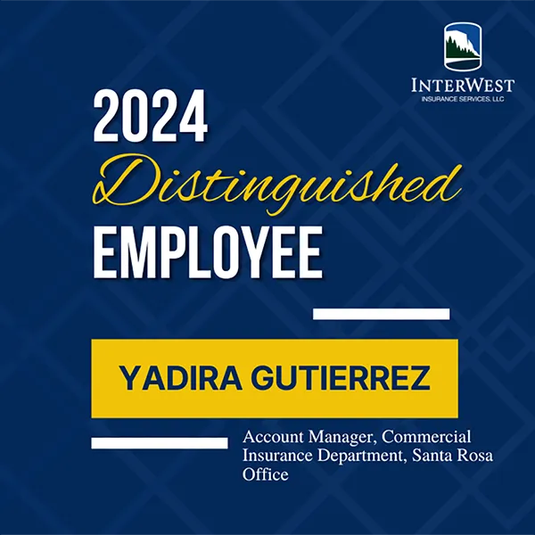 Graphic features distinguished employee award winner Yadira Gutierrez.