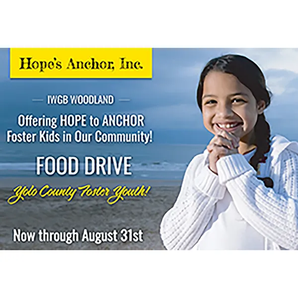 Graphic for a food drive for Yolo County Foster Youth.