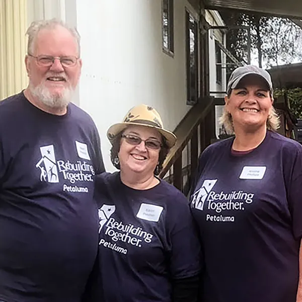 InterWest team members volunteering for Rebuilding Together Petaluma.