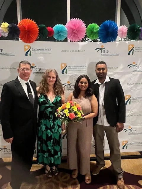 UCP 2024 - Humanitarian of the Year Dinner - Gwen, Ashnita, and guests.