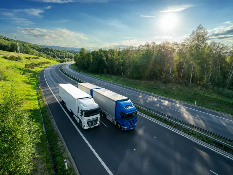 truck on a interstate