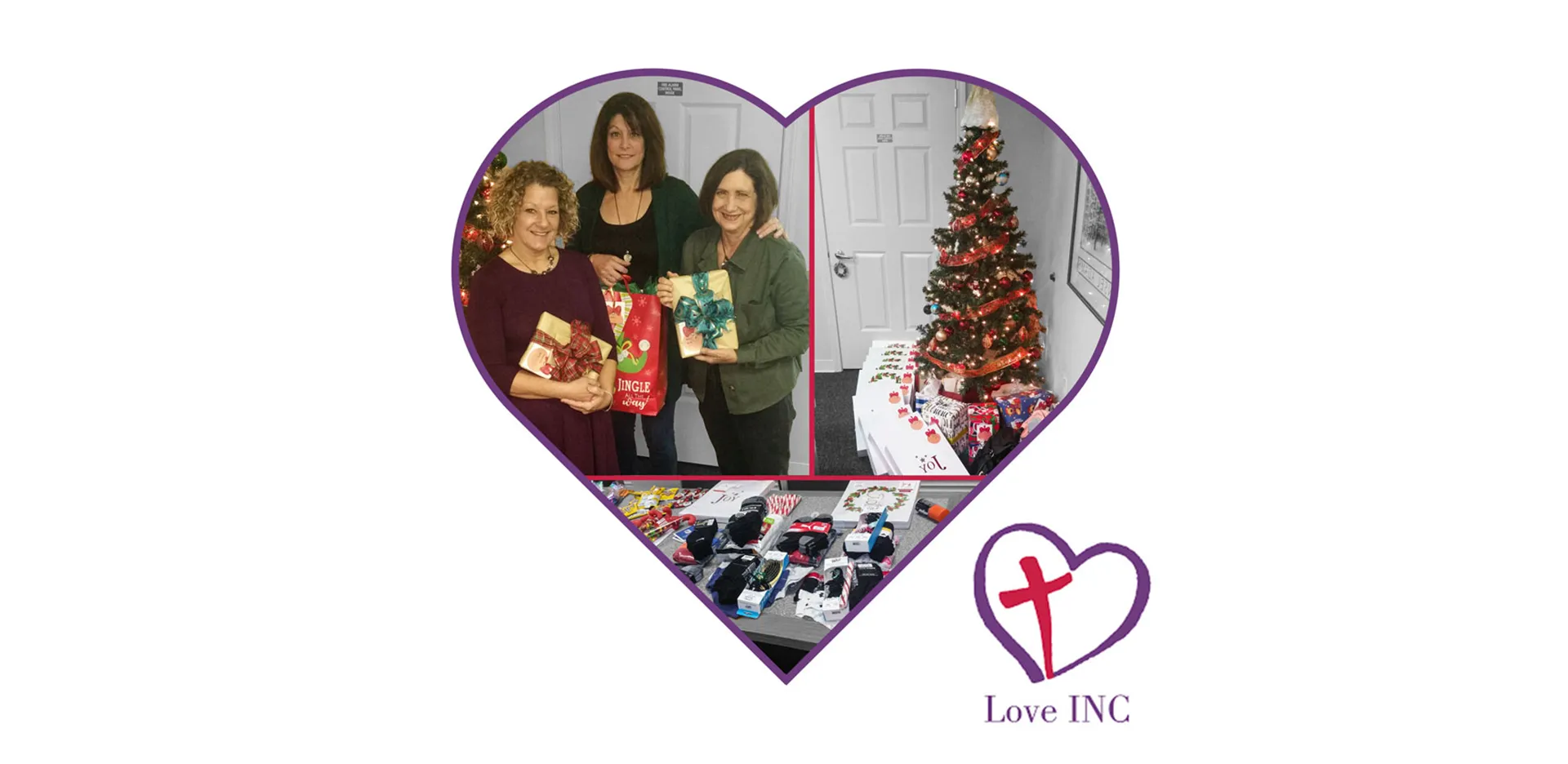 InterWest team members with donations for Love INC.