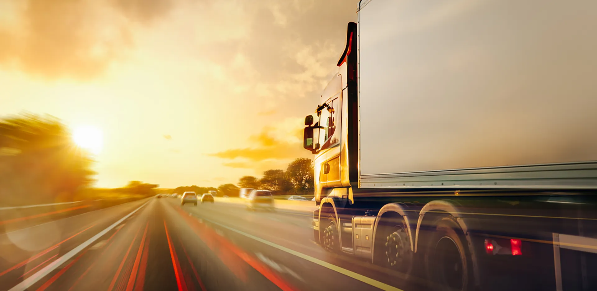 A big rig vehicle driving down the highway.