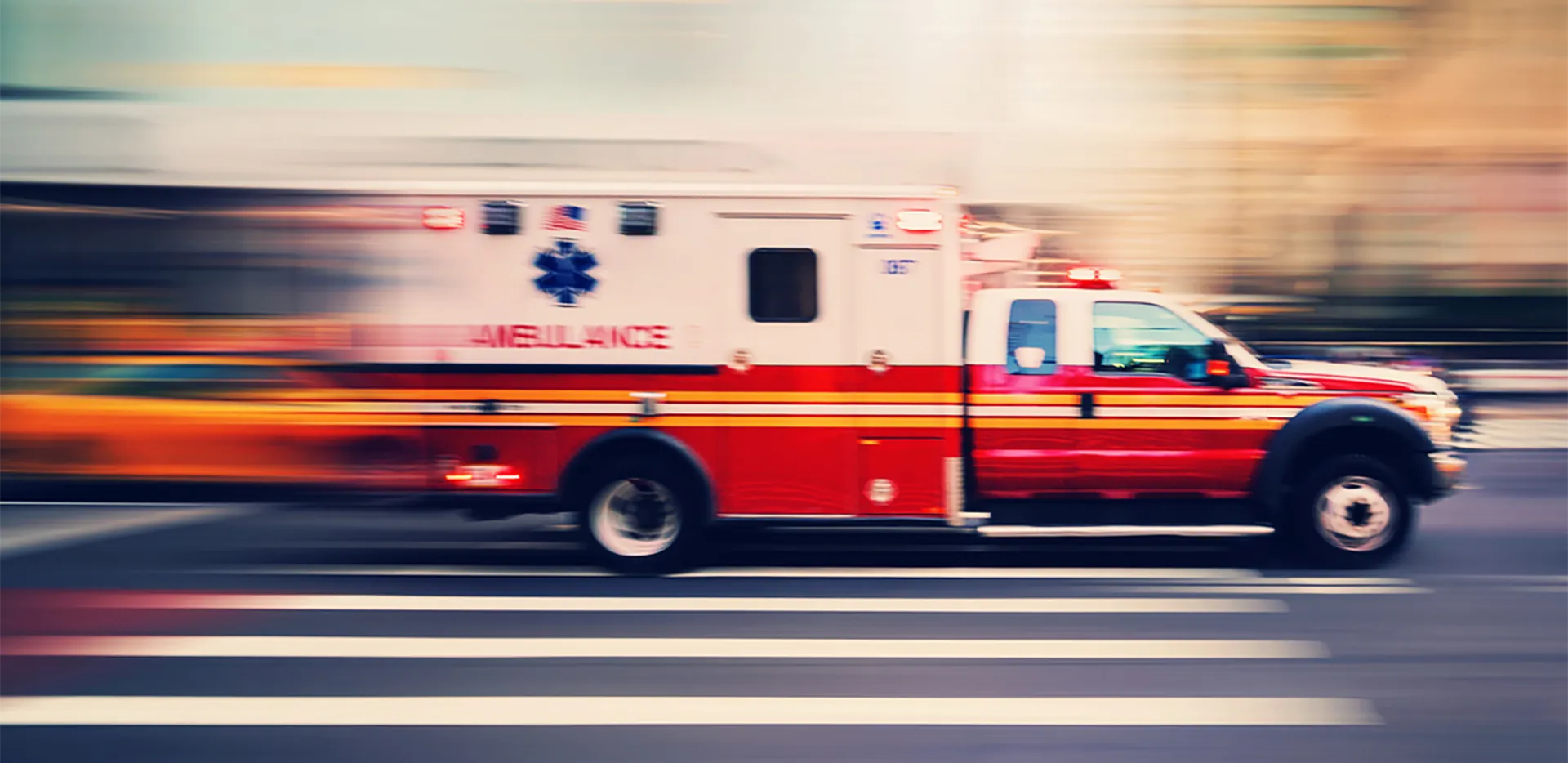 A speeding ambulance.