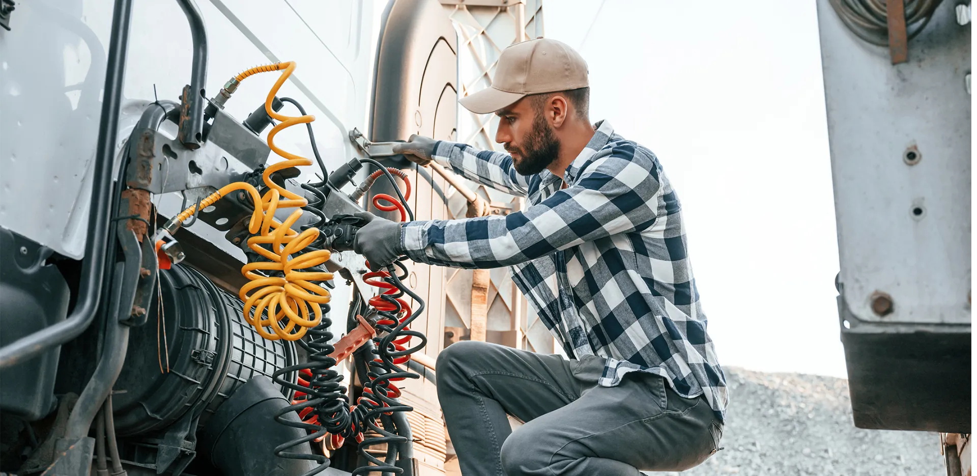 A professional working on a vehicle.