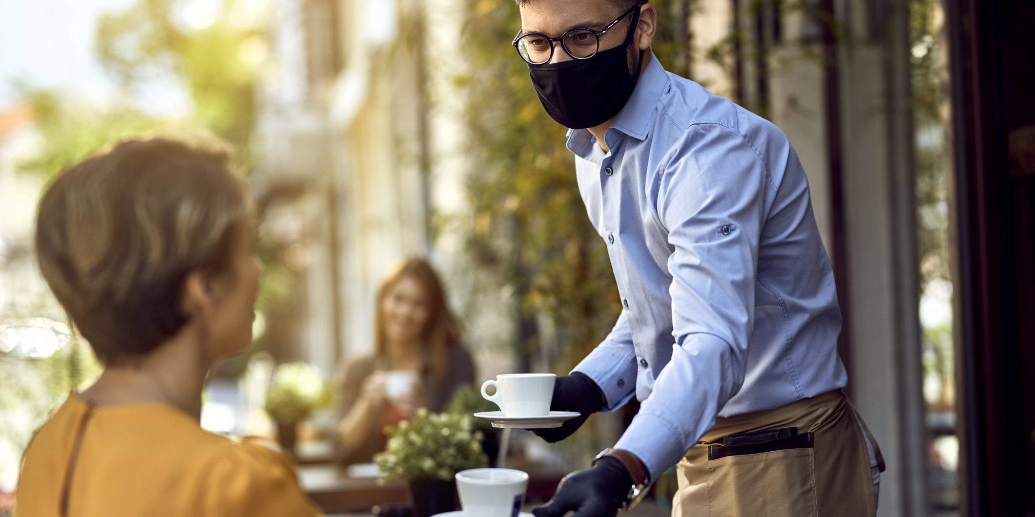 wearing a mask at work