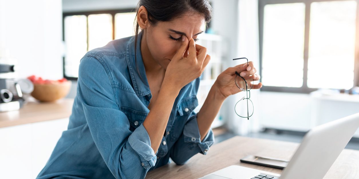 Stressed business woman