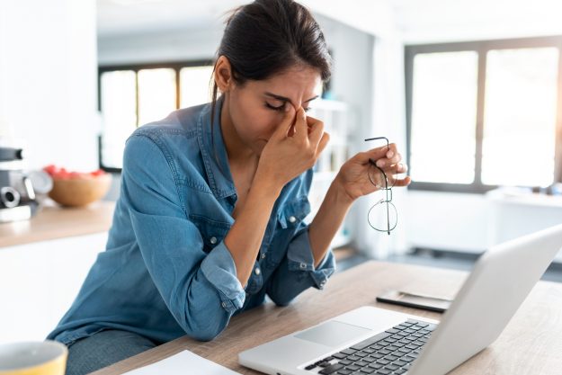 Stressed business woman